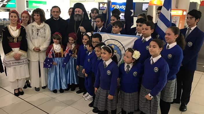 Perth Greeks welcomed Archbishop of Australia, Makarios. 