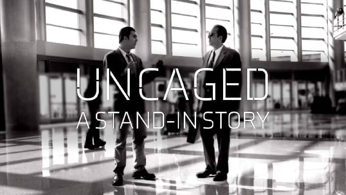 Greek Canadian actor, Marco Kyris with Nicolas Cage. 