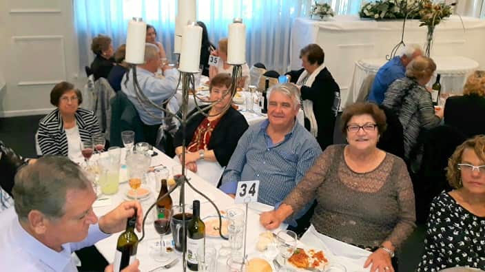 At the Federation of Greek Elderly Citizen Clubs of Melbourne and Victoria's Christmas Lunch. 