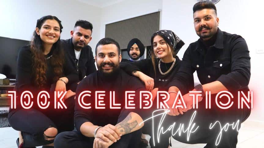 The couple celebrated with their friends after they got 100K subscribers on YouTube.