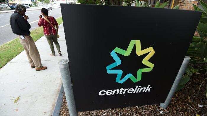 People stand outside Centrelink