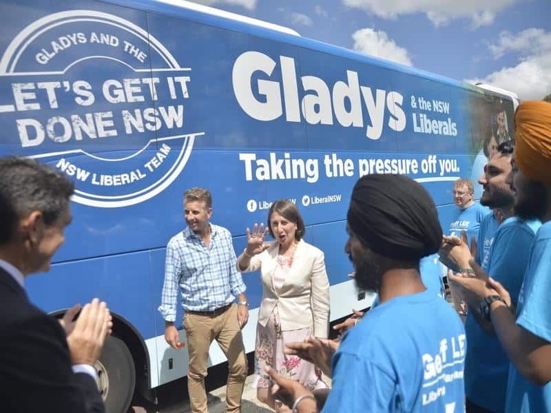 NSW Prer Gladys Berejiklian, Minister for Transport Andrew Constance