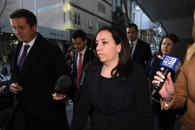 Kaila Murnain leaves The NSW Independent Commission Against Corruption (ICAC) public inquiry into allegations concerning political donations.