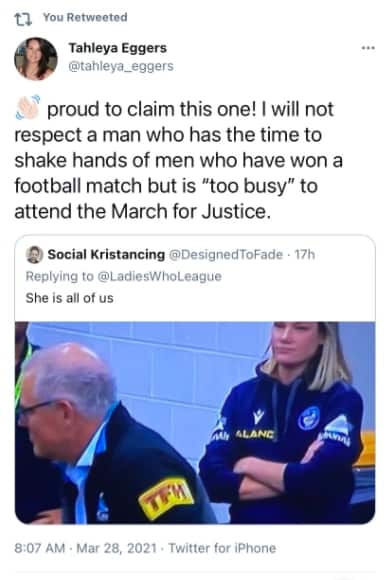 Tahleya Egger's now deleted Tweet.