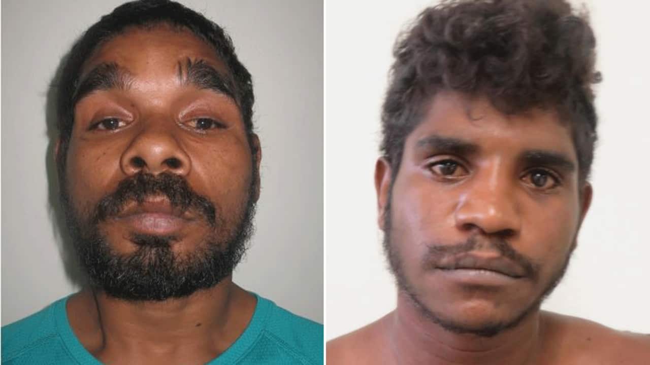 Troy Mathieson, 23, (left) and Hughie Morton were near flood waters before they went missing.