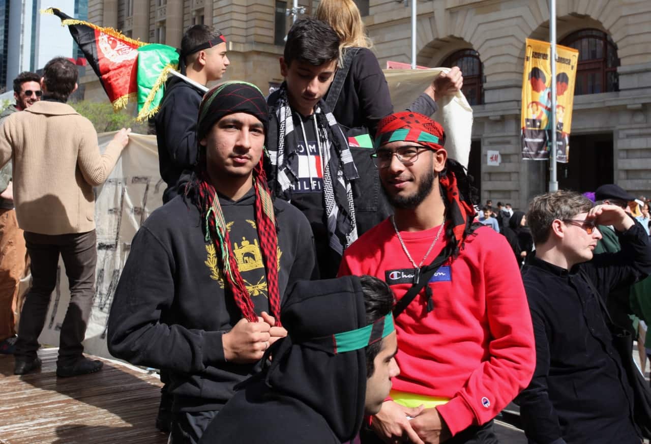 Protesters chanted 'Free Afghanistan'.