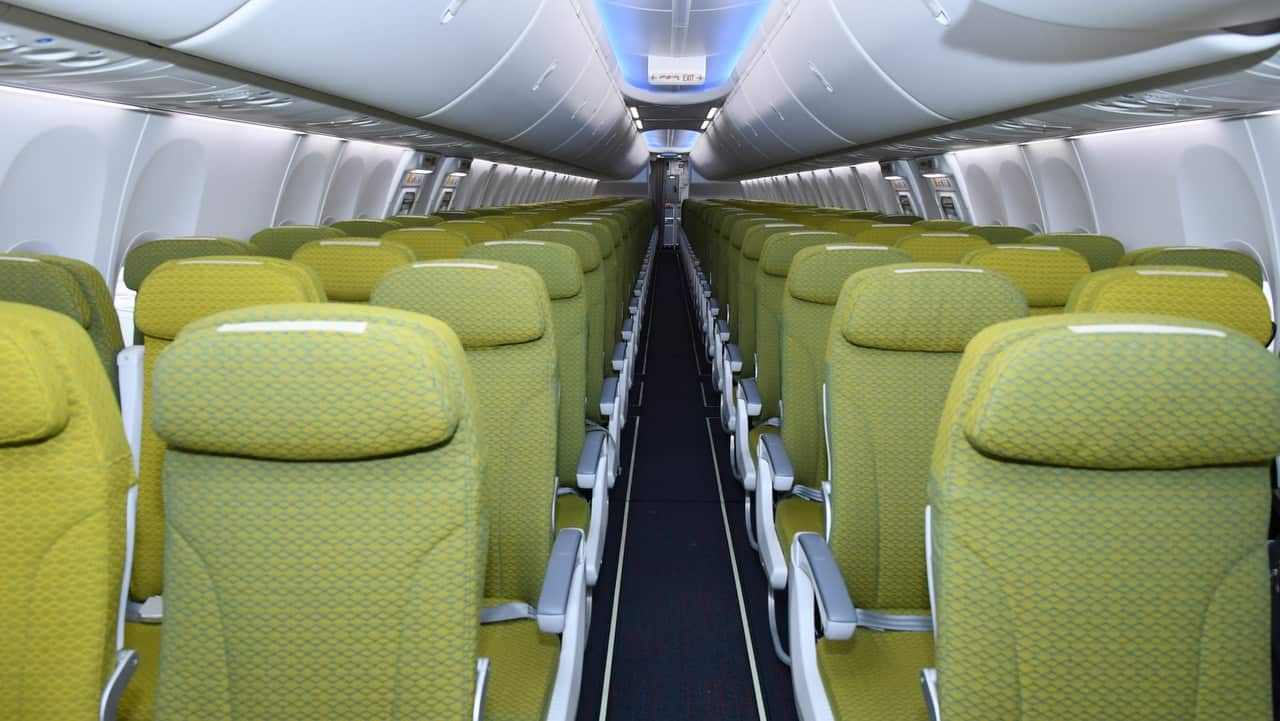 Interior of the Ethiopian Airlines Boenig 737 Max 8 (ET-AVM), the same aircraft that crashed in Ethiopia on 10 March 2019.