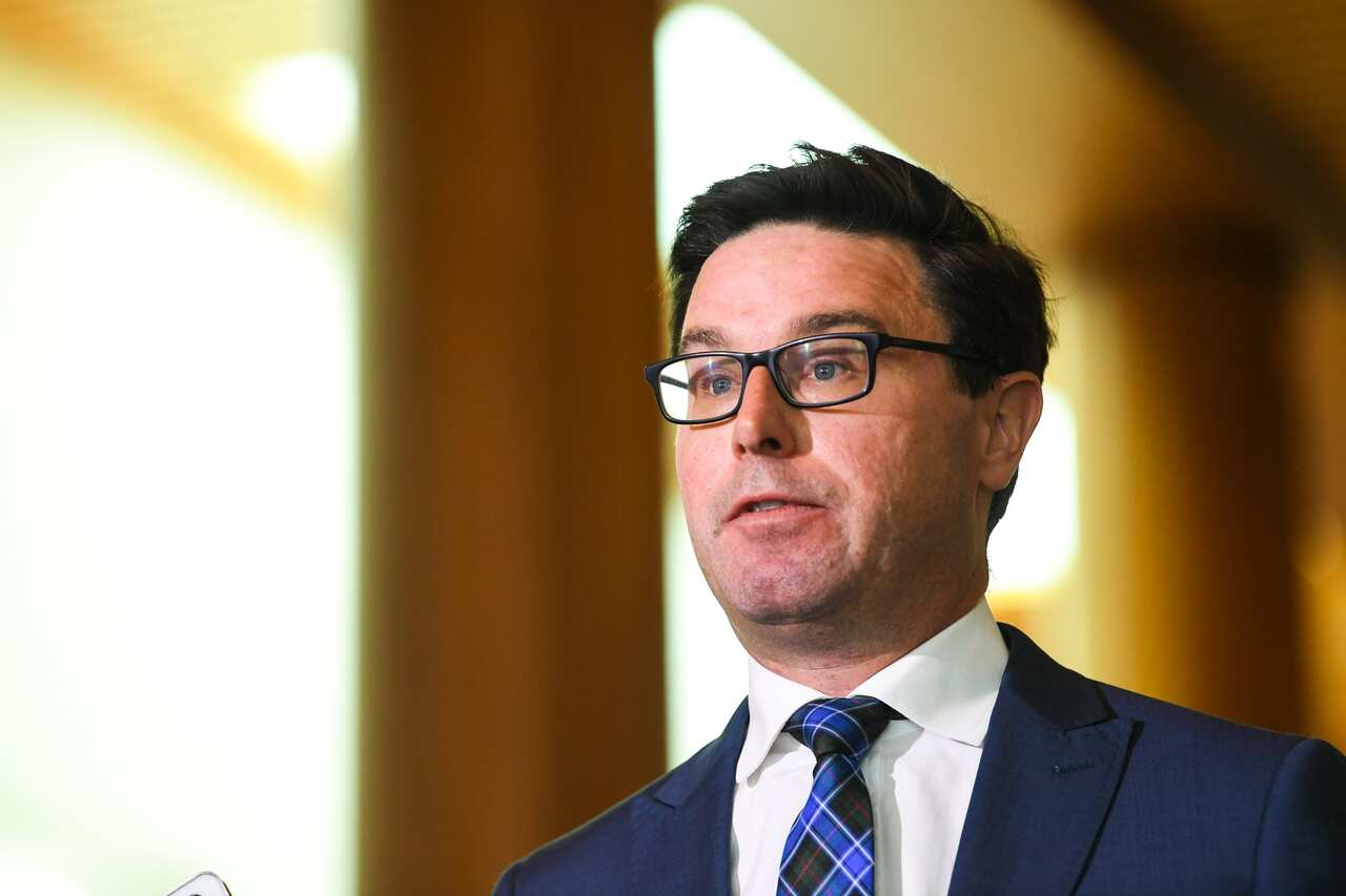 Australian Agriculture Minister David Littleproud speaks during a press conference at Parliament House in Canberra, Wednesday, August 26, 2020. (AAP Image/Lukas Coch) NO ARCHIVING