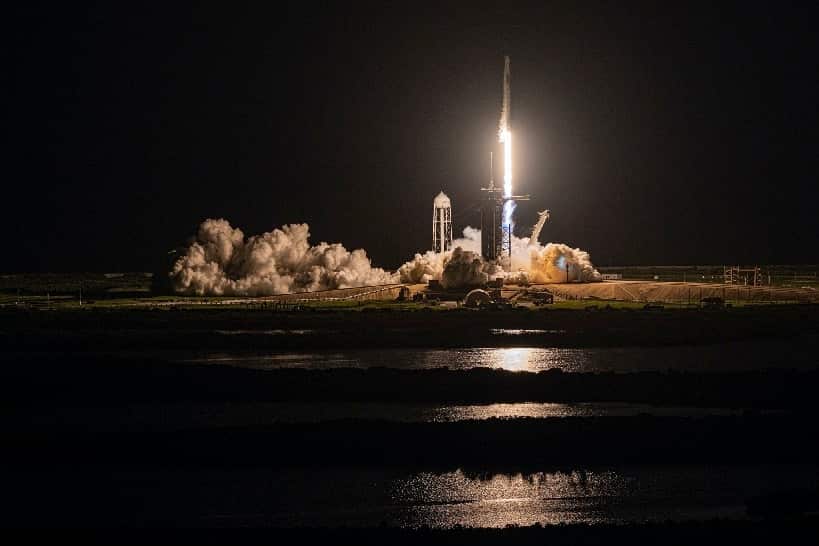 The lift-off a SpaceX Falcon9 carrying the Inspirational4 crew, at NASA’s Kennedy Space Center in Cape Canaveral, USA.