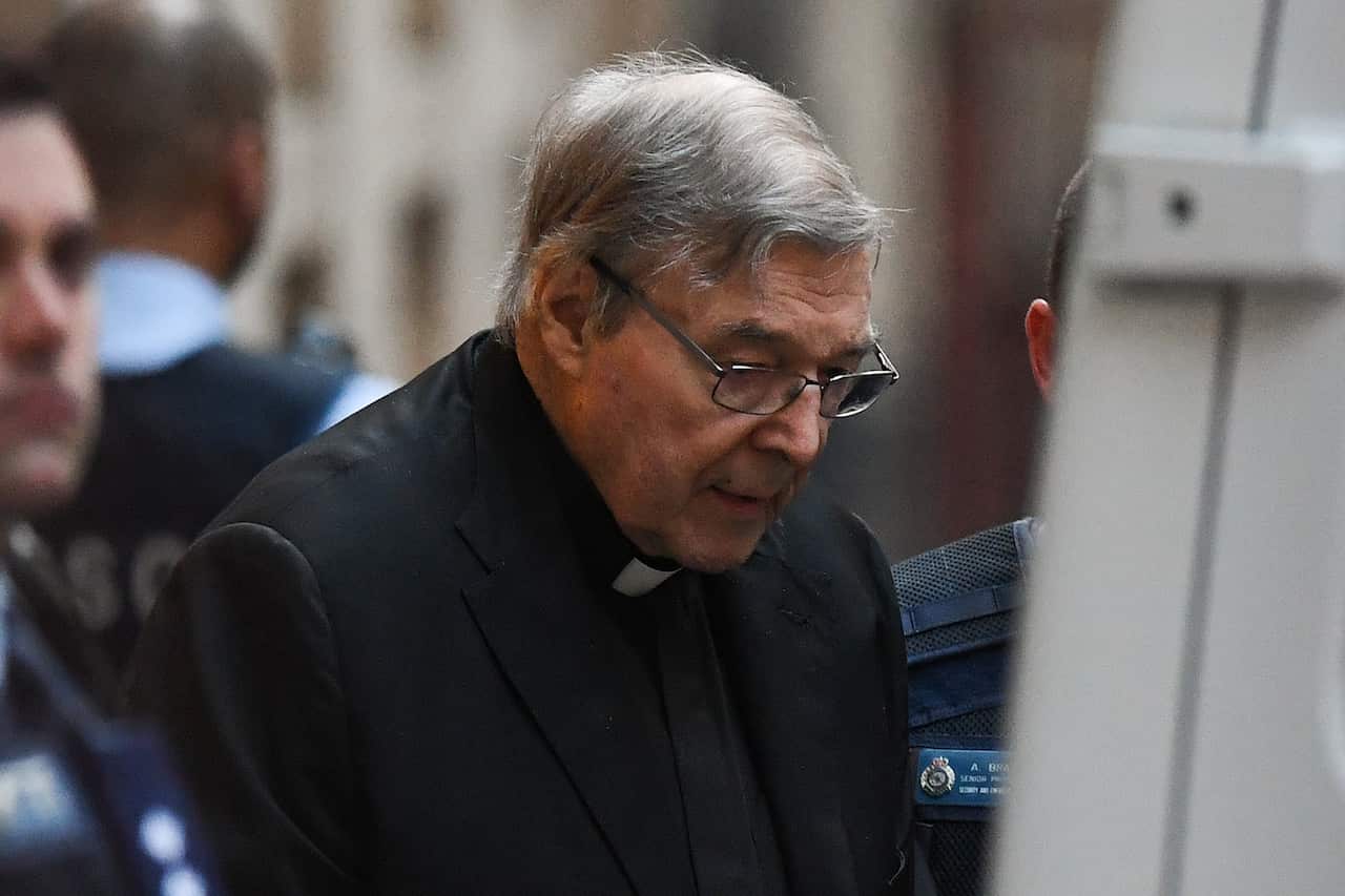 Cardinal George Pell leaves the Supreme Court of Victoria in Melbourne, Thursday, June 6, 2019   