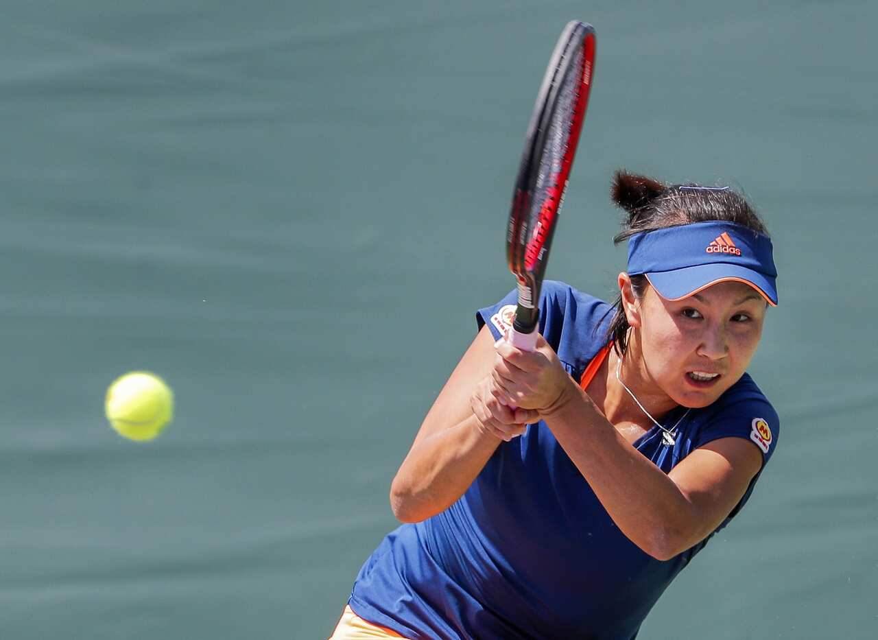 Peng Shuai in action during the 2017 Miami Open.