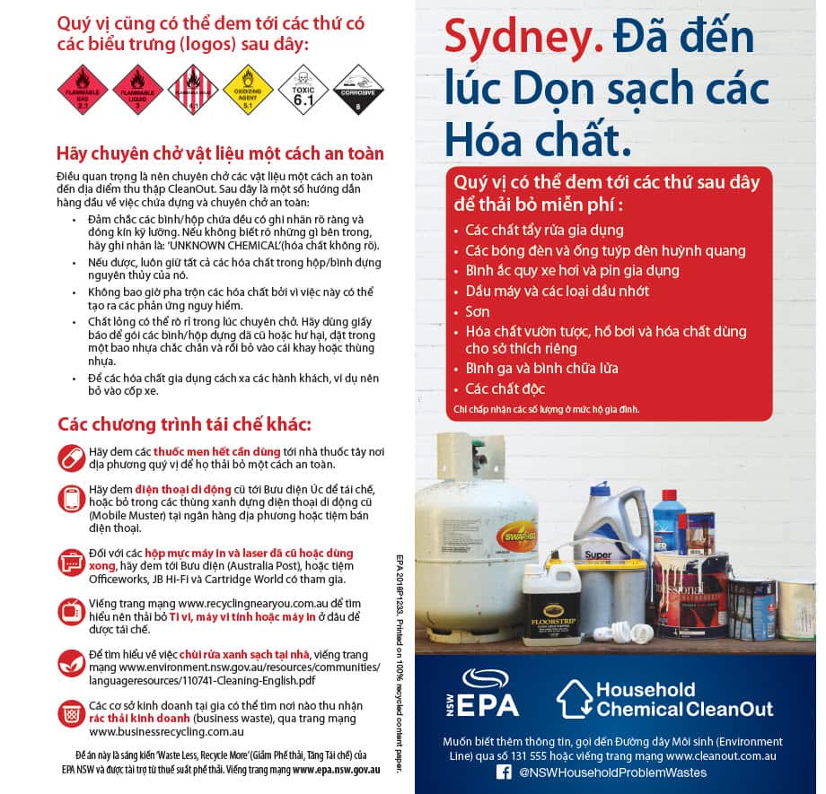 Household chemical cleanout proram 
