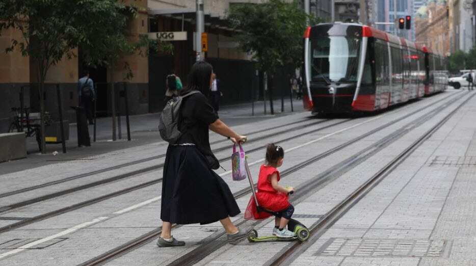 Pedestrians have been caught taking risks in front of the light rail during testing over the past weeks.