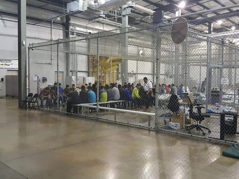 A US Border Patrol Processing Center in Texas.