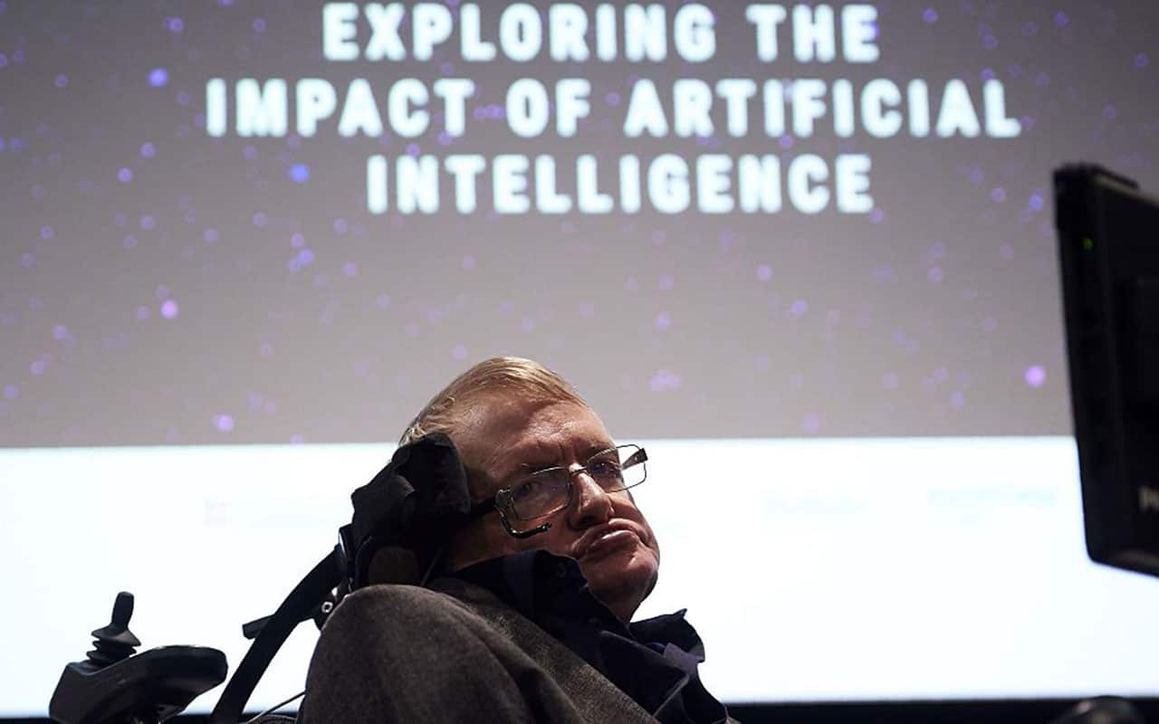 Stephen Hawking arrives to attend the launch of The Leverhulme Centre for the Future of Intelligence (CFI), at the University of Cambridge.