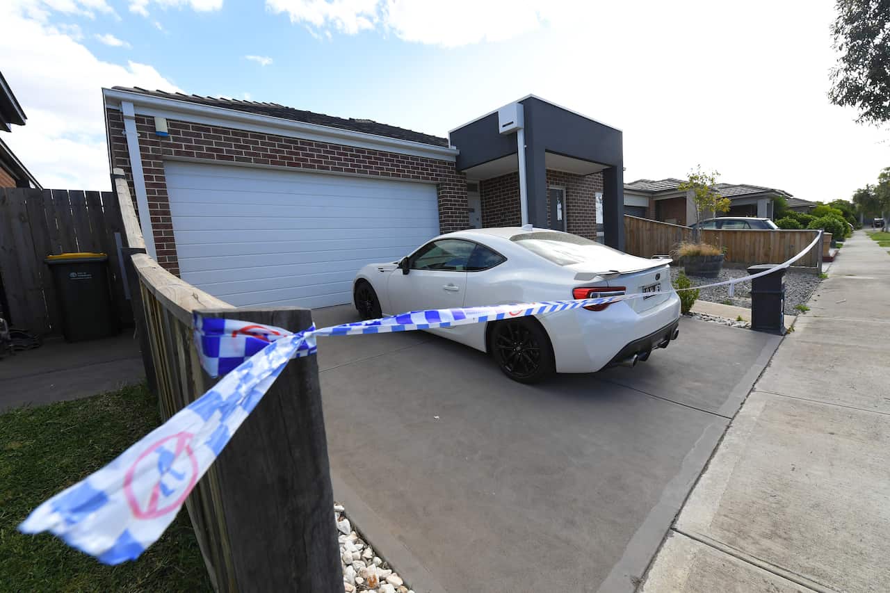 A general view of the scene where a woman's body was discovered in Mernda, Melbourne, on 16 November.