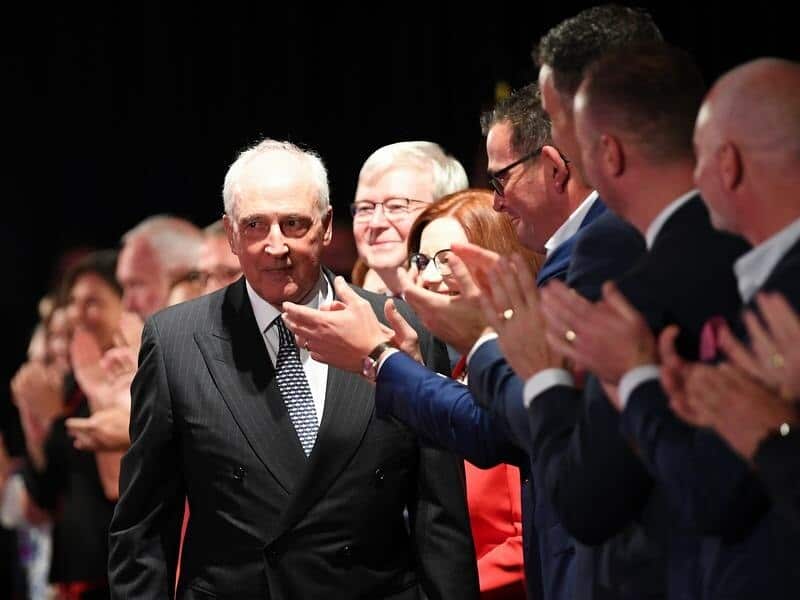 Paul Keating at Labor campaign launch