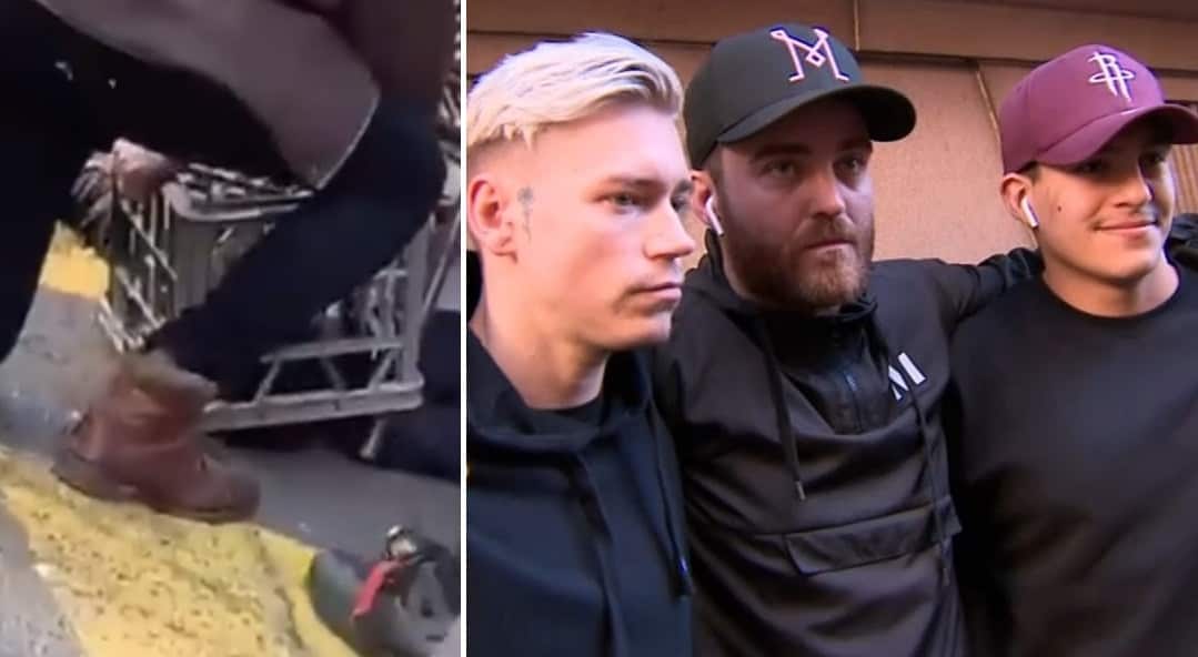 The scene on Tuesday.