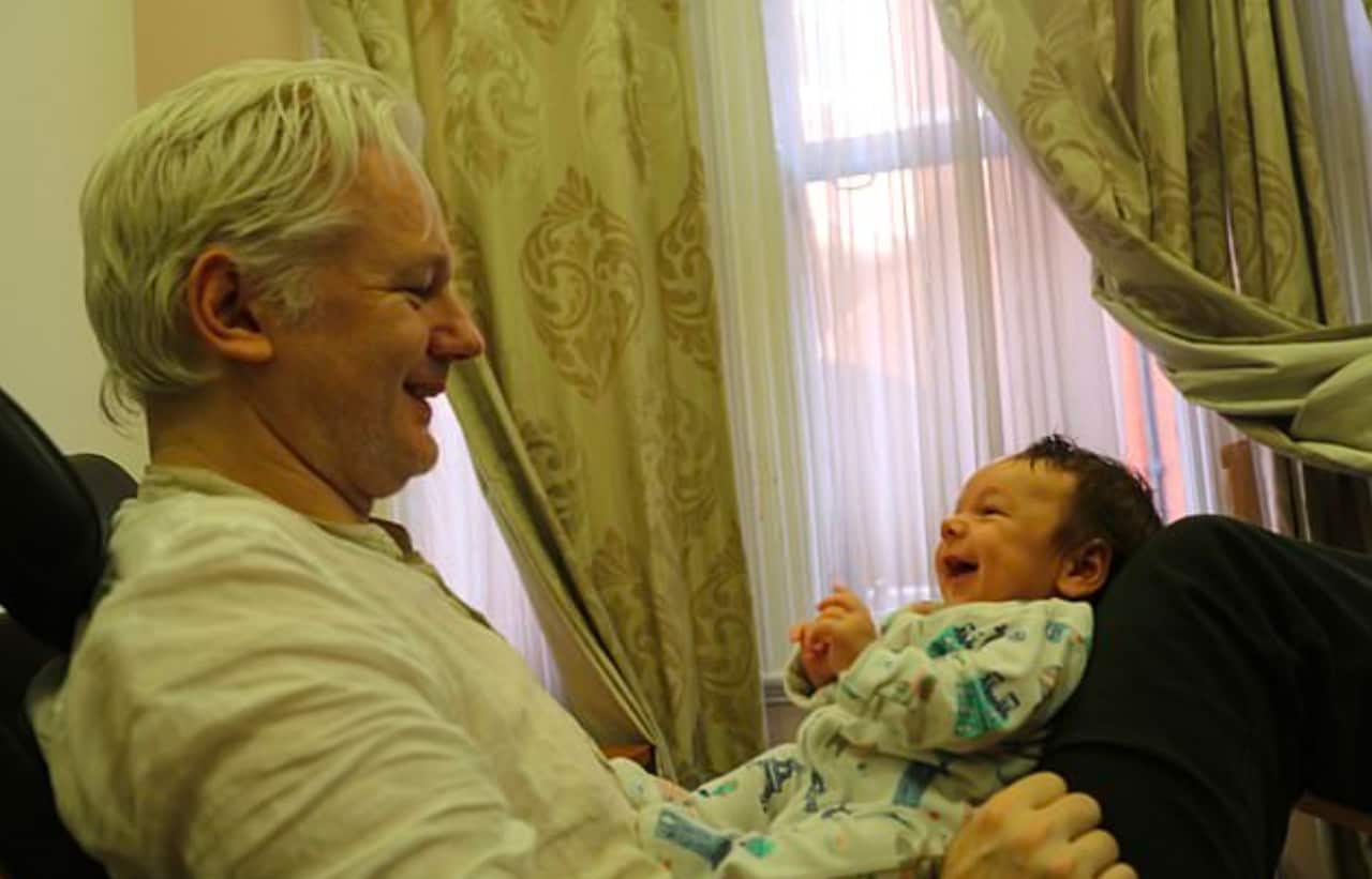 Julian Assange fathered two sons while living at the Ecuadorian embassy in London.
