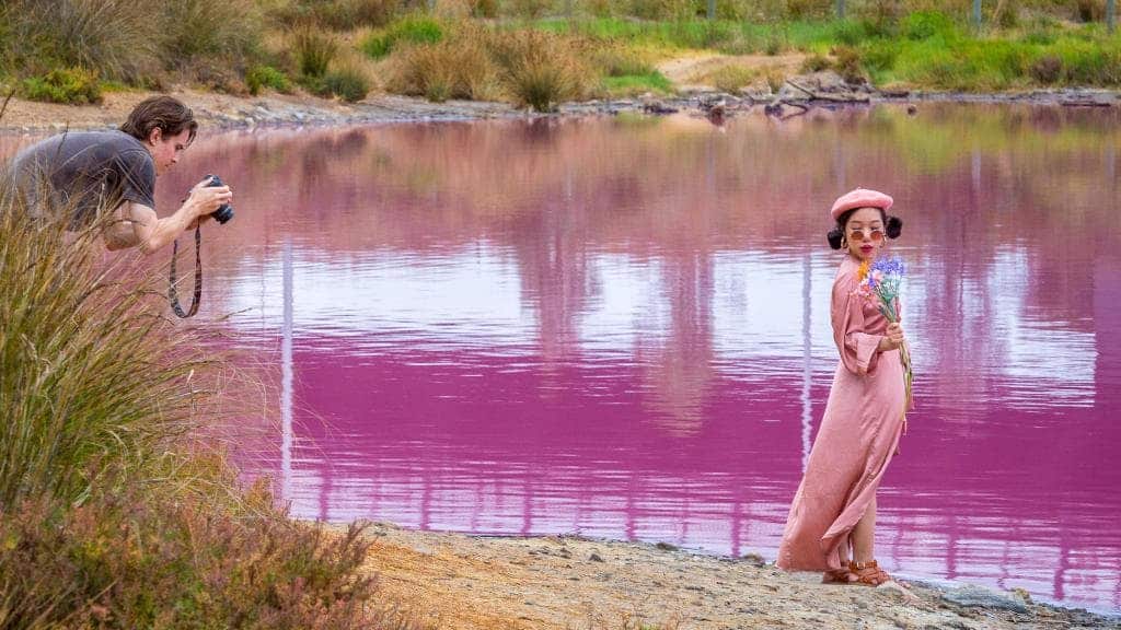 Melbourne's pink lake