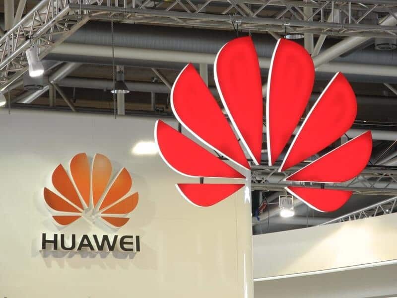 Logos of Chinese company Huawei