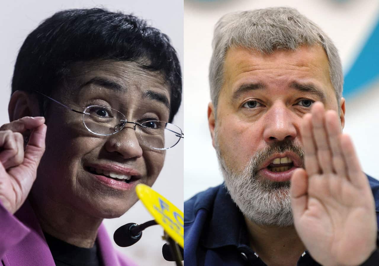 Maria Ressa and Dmitry Muratov