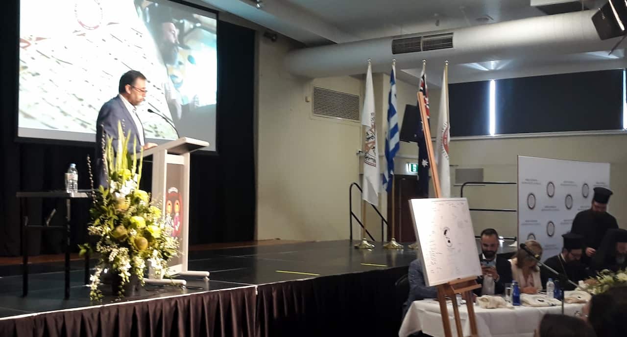 At Melbourne's first Youth conference under His Eminence Archbishop Makarios leadership.