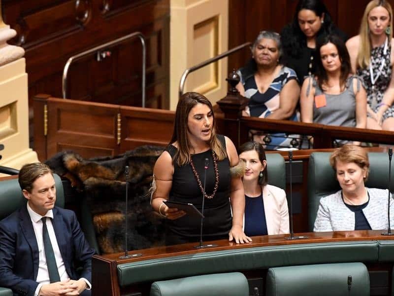 Lidia Thorpe, the first Aboriginal woman MP addresses parliament.