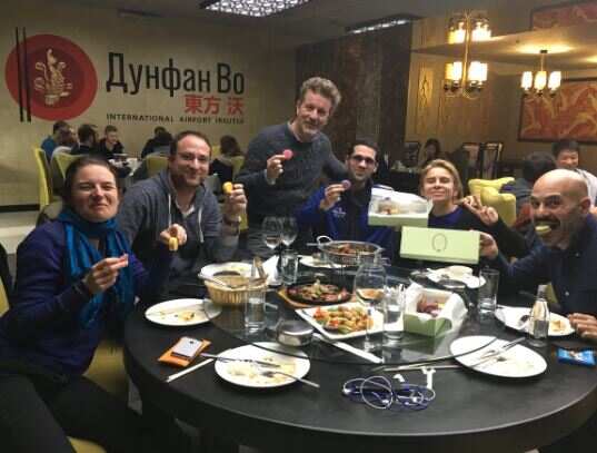 Some travellers were forced to dig into their luxury stores as they were left waiting at the Irkutsk airport.