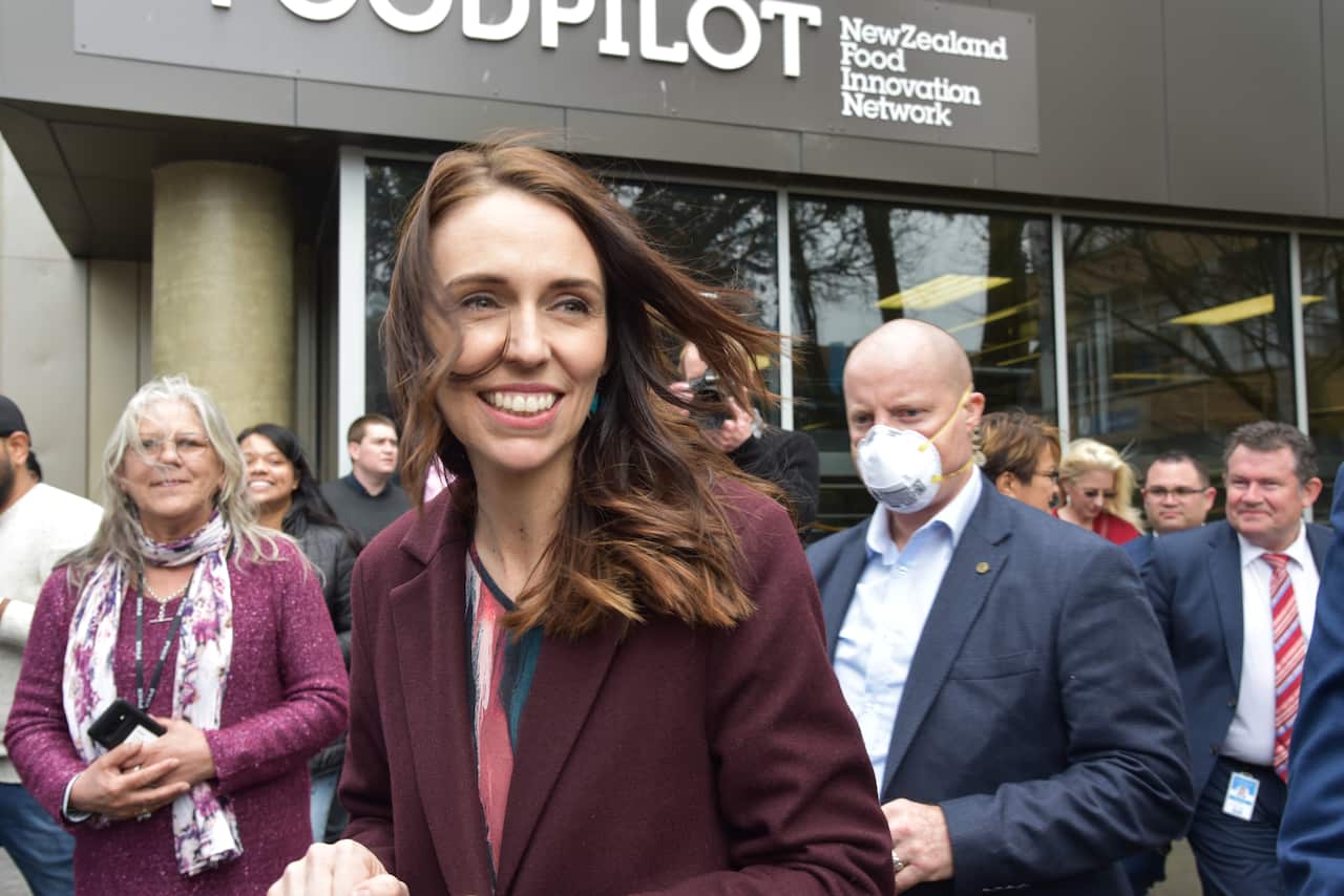 New Zealand Prime Minister Jacinda Ardern on the campaign trail in Palmerston North, New Zealand, Thursday, 17 September, 2020.