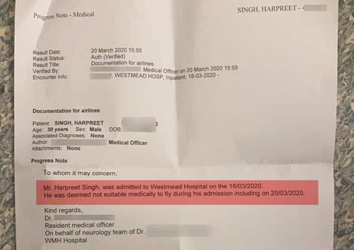 Harpreet Singh brain tumour