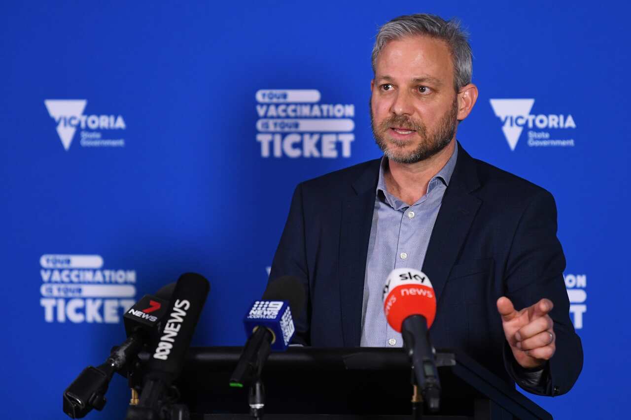 Victorian Chief Health Officer Brett Sutton addresses the media during a press conference in Melbourne.