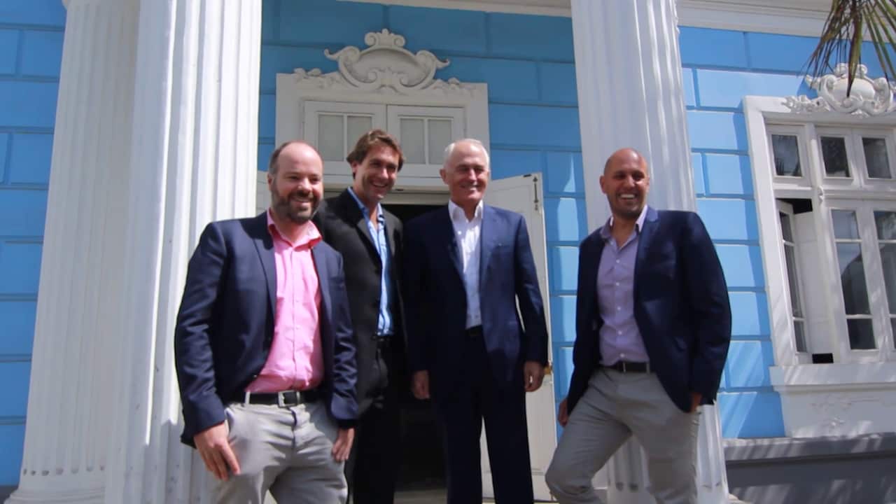 Chimu founders with Prime Minister Malcolm Turnbull.