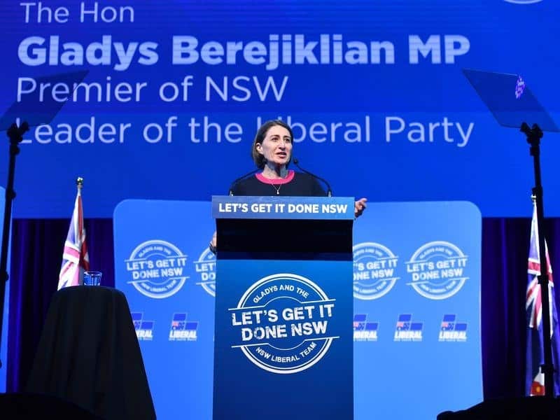 NSW Premier Gladys Berejiklian at the Liberal election launch.