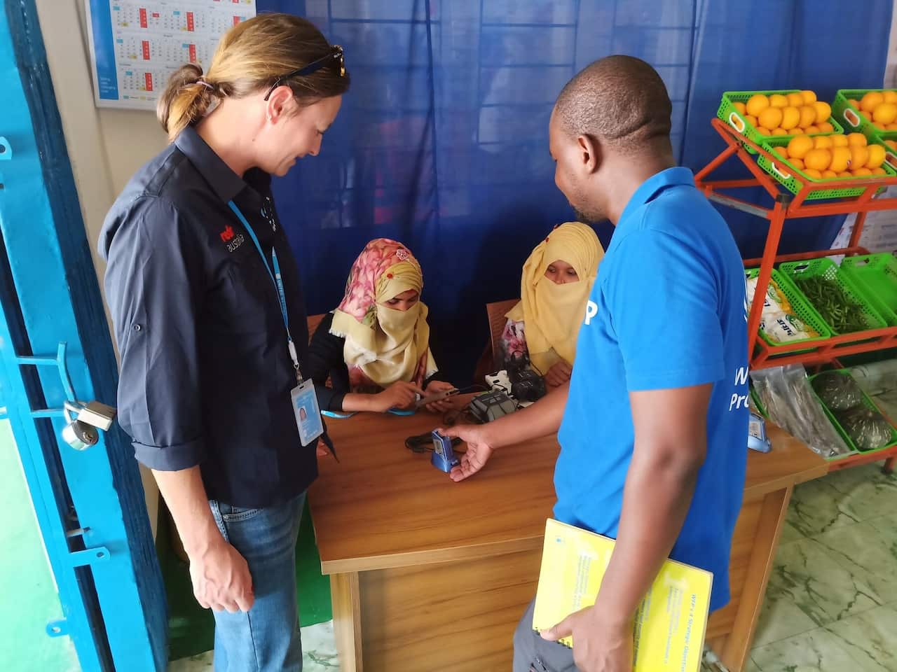 Suzanne Wargo visiting one of WFPs retail shops 