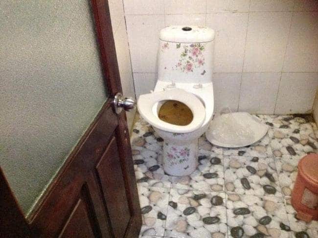 Instead, this is what they got, including a ‘broken, blocked toilet’. Picture: Lynne Ryan