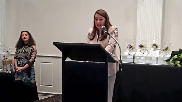 Ms Mary Mitrakas (R) and Ms Paola Raftopoulos. 