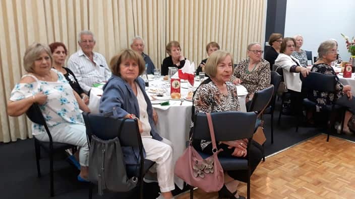 At Pronia's Christmas luncheon for it volunteers. 