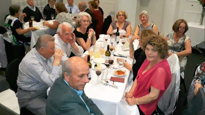 At the Federation of Greek Elderly Citizen Clubs of Melbourne and Victoria's Christmas Lunch. 