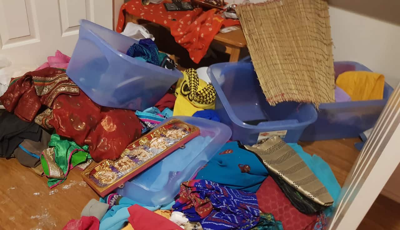 Ani's house in Dandenong was burgled while she is stranded in India with her family.