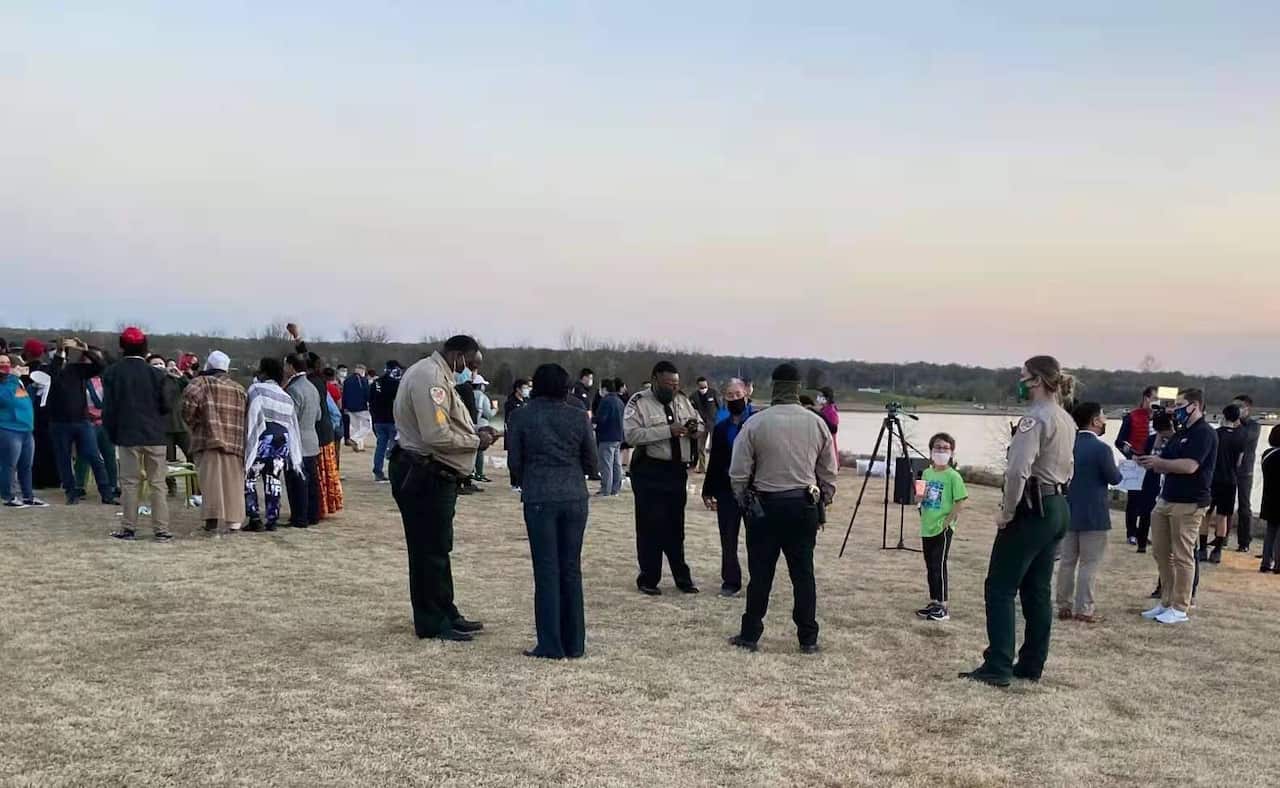 美国田纳西州孟菲斯市举行“停止仇恨亚裔”（#StopAsianHate）集会