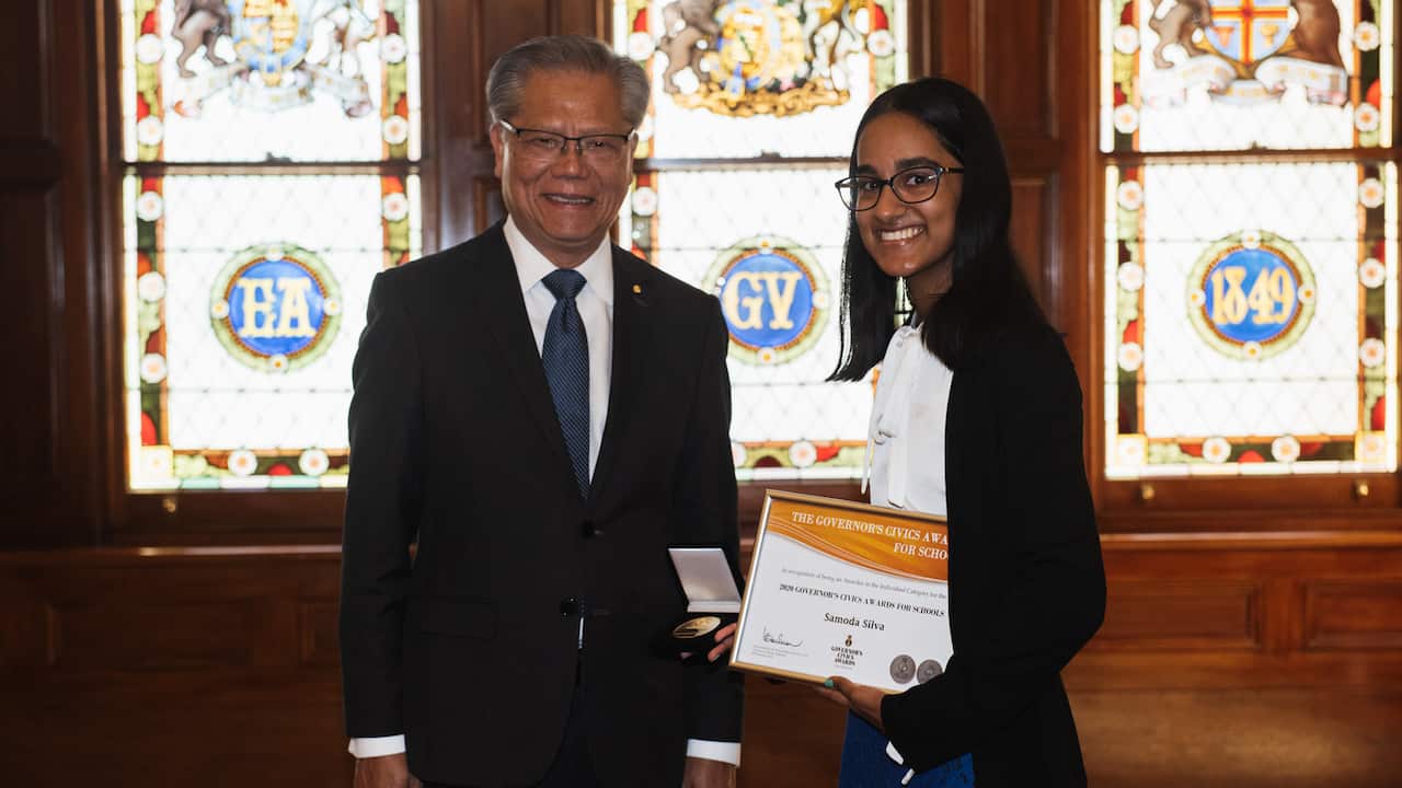 South Australian governor Hieu Van Le and Samoda Silva