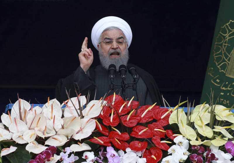 President Hassan Rouhani during a ceremony in Tehran.