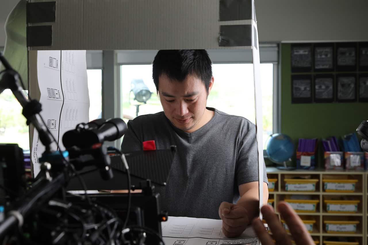 蘇家駿在拍攝期間聚精會神