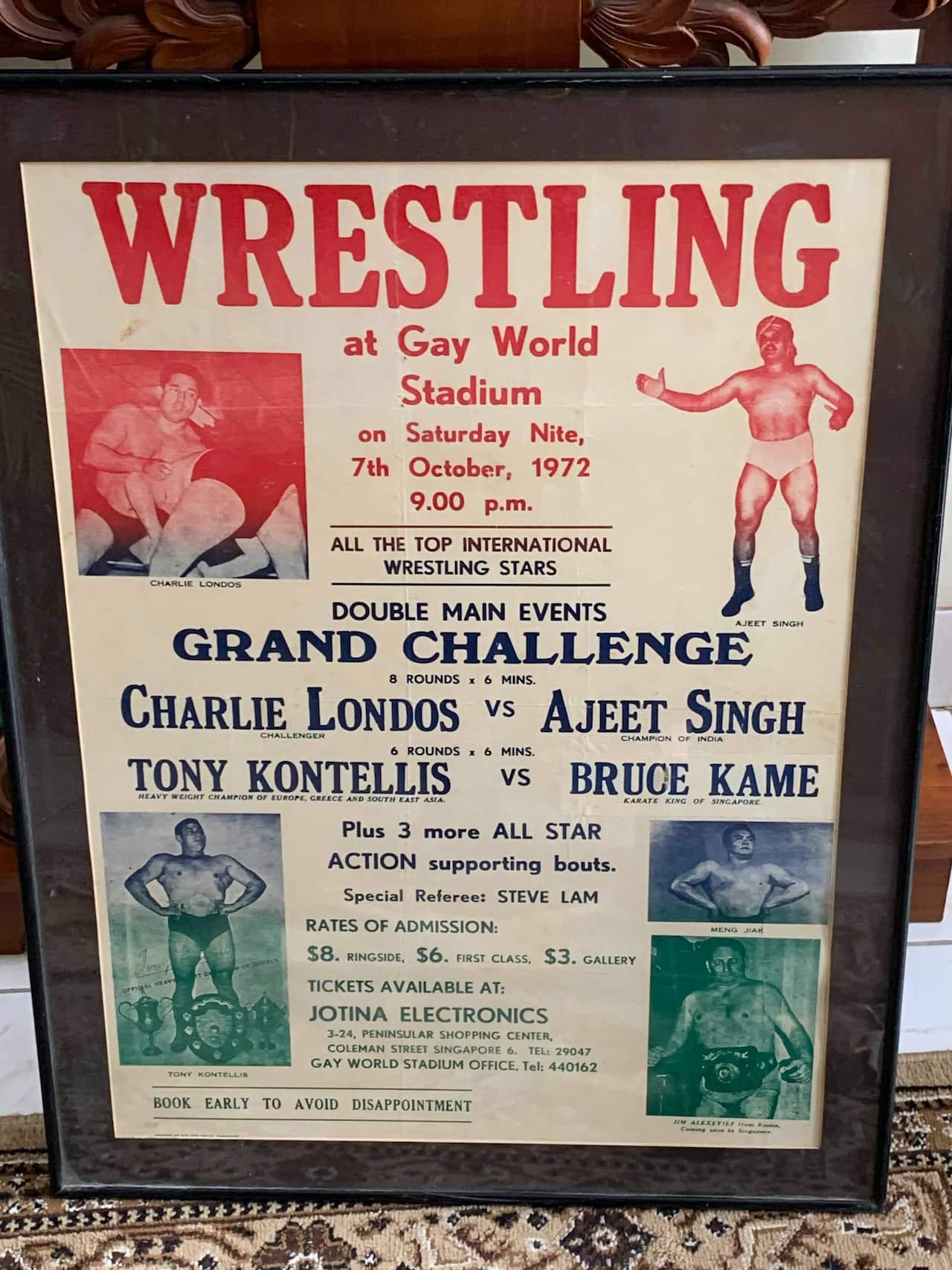 A promotional poster from Antonio's collection.