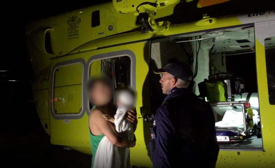 The boy's father managed to grab him from the jaws of the dingo.