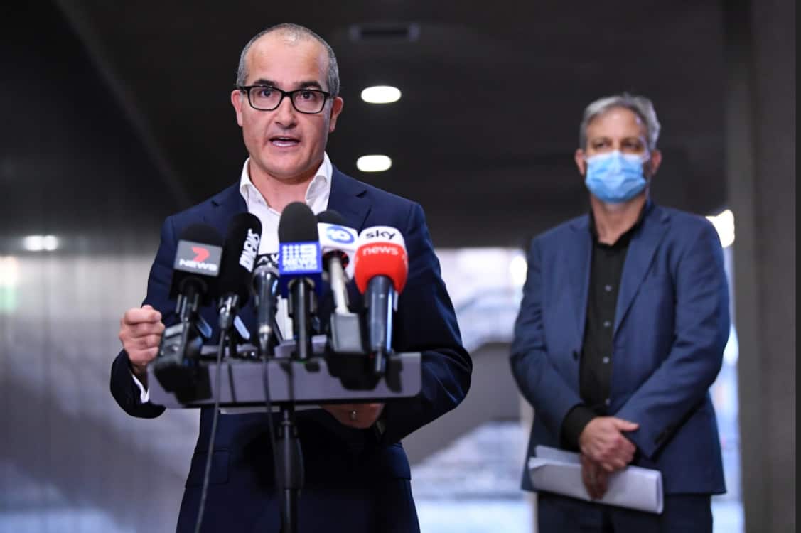 Acting Victorian Premier James Merlino announces a snap lockdown. 