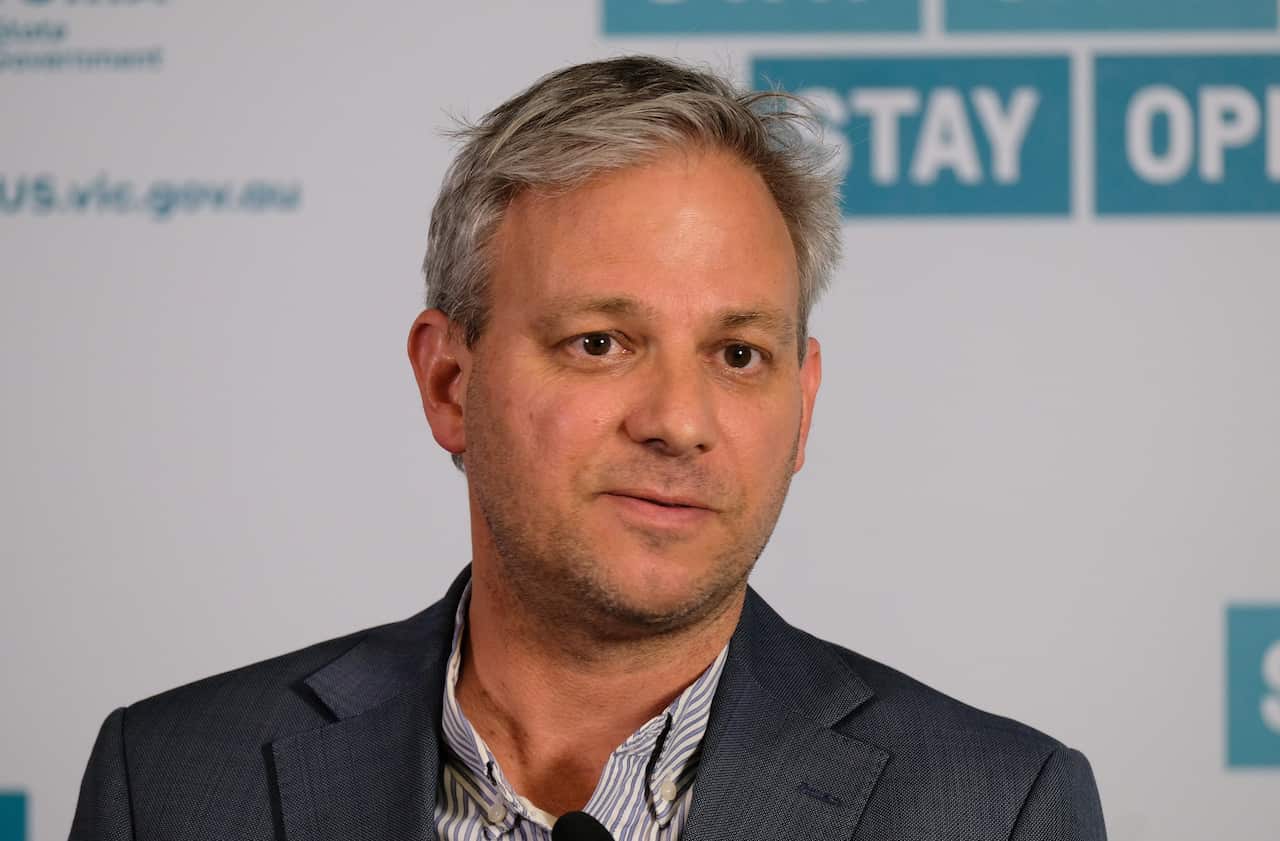 Victorian Chief Health Officer Brett Sutton addresses the media on 9 February, 2021. 