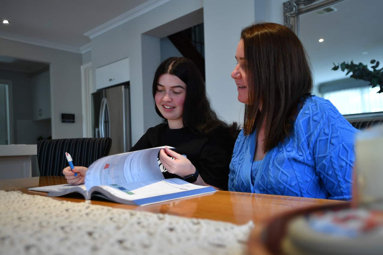 Bella Greco (left) and mother Emma at their residence in Wheelers Hill, Melbourne.