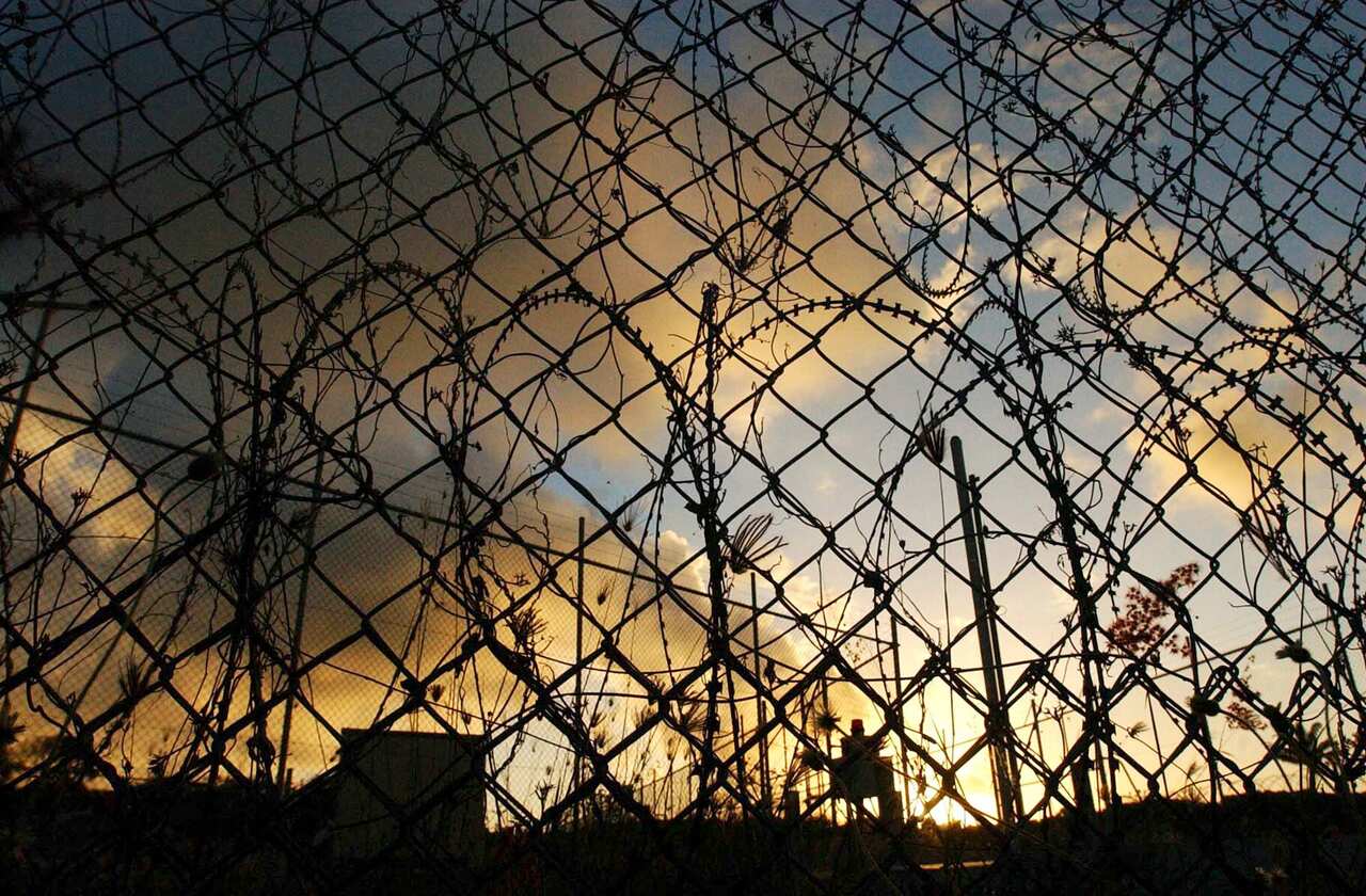 Razor wire surrounds the Christmas Island detention centre